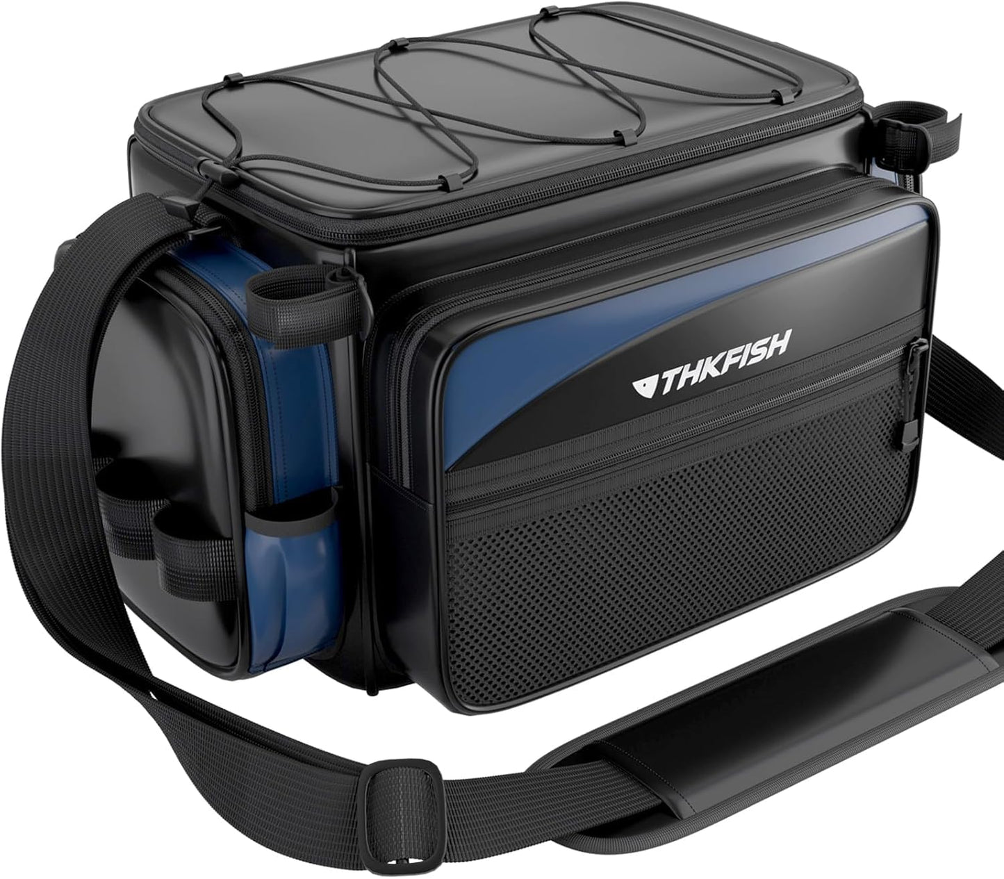 THKFISH Waterproof Fishing Tackle Bags Saltwater Resistant Large Fishing Tackle Bag 1000D PVC Waterproof Fishing Gear Storage Store 3600 3700 Trays
