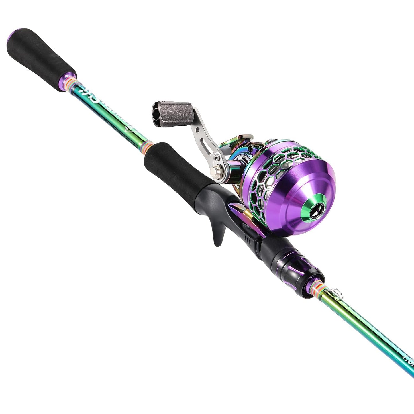Sougayilang 6.9ft Spincast Fishing Rod and Reel Combo – 2-Piece Lightweight Casting Rod with Pre-Spooled Reel for Freshwater Bass, Trout & Panfish